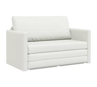 vidaXL Divano Letto a Pavimento 2-in-1 Bianco 124x71x78 cm Pelle Artificiale
