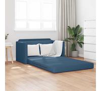 vidaXL Divano letto 110cm Blu Tessuto