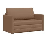 vidaXL Divano Letto a Pavimento 2-in-1 Cappuccino 124x71x78 cm Pelle Sintetica