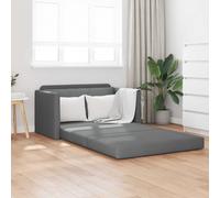 vidaXL Divano letto 110cm Grigio scuro Tessuto