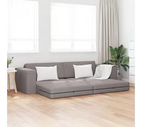 vidaXL Divano letto da pavimento 2 in 1, colore: tortora 245 x 150 x 60,5 cm
