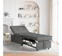 vidaXL Divano Letto 3-in-1 - Design Pieghevole, Tessuto Grigio Scuro