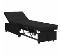 vidaXL Divano Letto 3 in 1, Pieghevole e in Tessuto Nero | Divano Compatto con Schienale Regolabile, Perfetto per Soggiorni e Ospiti. Struttura Robusta e Durevole, Mobili Interni Convertibili.