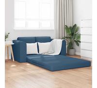 vidaXL Divano letto 60cm Blu Tessuto