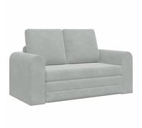 vidaXL Divano Letto vitaXL 2-in-1 Grigio Chiaro 148x71x83 cm Velour