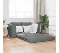 vidaXL Divano letto 60cm Grigio scuro Tessuto