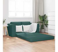 vidaXL Divano Letto 2-in-1 Verde Scuro 148x71x83 cm Tessuto