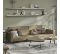 vidaXL Divano Letto a 2 Posti Cappuccino in Similpelle