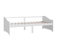 vidaXL Divano Letto a 3 Posti Bianco Legno Massello di Pino 90x200cm