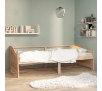 vidaXL Divano Letto a 3 Posti in Legno Massello di Pino 90x200cm