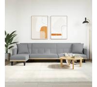 vidaXL Divano Letto a L Grigio Chiaro 275x140x70 cm in Tessuto