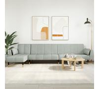 vidaXL Divano Letto a L Grigio Chiaro 275x140x70 cm in Velluto