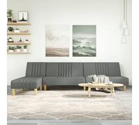 vidaXL Divano Letto a L Grigio Scuro 255x140x70 cm in Tessuto