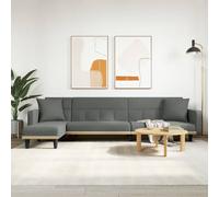 vidaXL Divano Letto a L Grigio Scuro 275x140x70 cm in Tessuto