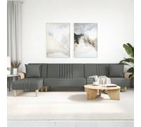 vidaXL Divano Letto a L Grigio Scuro 279x140x70 cm in Tessuto