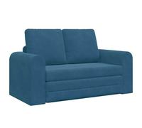 vidaXL Divano Letto a Pavimento 2 in 1 Blu 148X71X83 cm Velvet Design Moderno Braccioli Regolabili Perfetto per Soggiorno o Divano per Ospiti Postazioni Convertibili Contemporanee Bracciolo Compatto