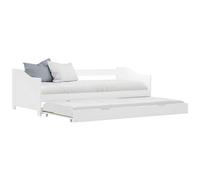 VIDAXL - Divano Letto A Scomparsa In Legno Di Pino Bianco 90x200 Cm
