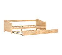 vidaXL Legno di Pino Divano Letto a Scomparsa Rete a Doghe in Multistrato Sofa Struttura Telaio 2 Letti Giroletto Salvaspazio 90x200 cm