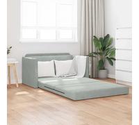 vidaXL Divano Letto a Terra 2-in-1 Grigio Chiaro 124x204x61 cm Velvet