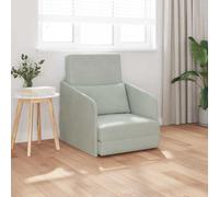 vidaXL Divano Letto a Terra 2-in-1 Grigio Chiaro 65x80x83 cm Velluto