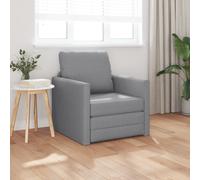 vidaXL Divano Letto a Terra 2-in-1 Grigio Chiaro 74x77x81 cm Tessuto