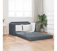 vidaXL Divano Letto a Terra 2-in-1 Grigio Scuro 124x204x61 cm Velluto