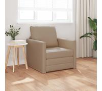 vidaXL Divano Letto a Terra Cappuccino 74 x 77 x 81 cm Pelle sintetica