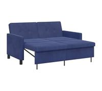 vidaXL Divano letto blu polizia tessuto, divano letto salvaspazio design moderno, divano compatto per camera da letto, seduta multiuso con cuscini morbidi