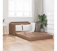 vidaXL Divano Letto a Pavimento 2-in-1 Cappuccino 124x71x78 cm Pelle Sintetica