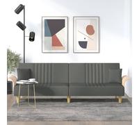 vidaXL Divano Letto con Braccioli Grigio Scuro in Tessuto