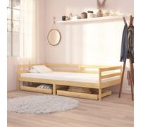 VIDAXL - Divano Letto con Cassetti 90x200 cm Legno Massello di Pino - SPEDIZIONE GRATUITA