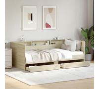 vidaXL Divano Letto con Cassetti Senza Materasso 90x200 cm