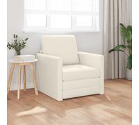 vidaXL Divano Letto con cuscino Crema 74 x 77 x 81 cm Velluto