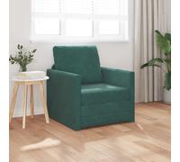 vidaXL Divano Letto con cuscino Verde scuro 74 x 77 x 81 cm Velluto
