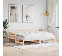vidaXL Divano Letto con Letto Estraibile 90x200cm Legno Massello Pino