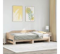 vidaXL Divano Letto con Letto Estraibile 90x200cm Legno Massello Pino, Divano Letto Estraibile, Letto per Ospiti, Divano per Ospiti, Letto da Giorno