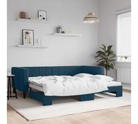 vidaXL Divano Letto con Letto Estraibile Blu 90x200 cm in Velluto dire