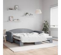 vidaXL Divano Letto con Letto Estraibile Grigio Chiaro 100x190 Tessuto