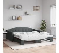 vidaXL Divano Letto con Letto Estraibile Grigio Chiaro 100x190 Tessuto