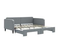 vidaXL Divano Letto con Letto Estraibile Grigio Chiaro 100x190 Tessuto, divano letto, letto a scomparsa, divano letto moderno, letto da giorno