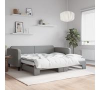 vidaXL Divano Letto con Letto Estraibile Grigio Chiaro 100x200 Tessuto