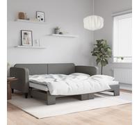 VIDAXL - Divano Letto Con Letto Estraibile Grigio Scuro 100x200 Tessuto - SPEDIZIONE GRATUITA