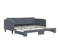 vidaXL Divano Letto con Letto Estraibile Grigio Scuro 100x200 Velluto