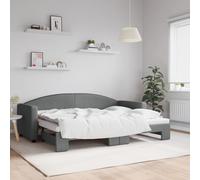 vidaXL Divano Letto con Letto Estraibile Grigio Scuro 80x200 Tessuto