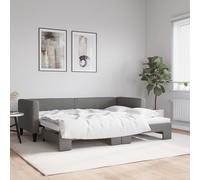 vidaXL Divano Letto con Letto Estraibile Grigio Scuro 80x200 Tessuto, Divano Letto, Letto a Scomparsa, Divano Letto Imbottito, Letto da Giorno