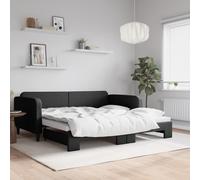 vidaXL Divano Letto con Letto Estraibile Nero 100x200 cm in Tessuto