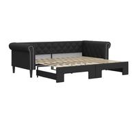 VIDAXL - Divano Letto Con Letto Estraibile Nero 90x200 Cm In Similpelle - SPEDIZIONE GRATUITA