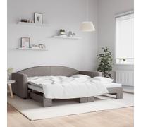 vidaXL Divano Letto con Letto Estraibile Tortora 100x200 cm in Tessuto