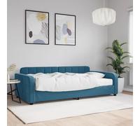 VIDAXL - Divano Letto Con Materasso Blu 100x200 Cm In Velluto