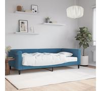 vidaXL Divano Letto con Materasso Blu 100x200 cm in Velluto